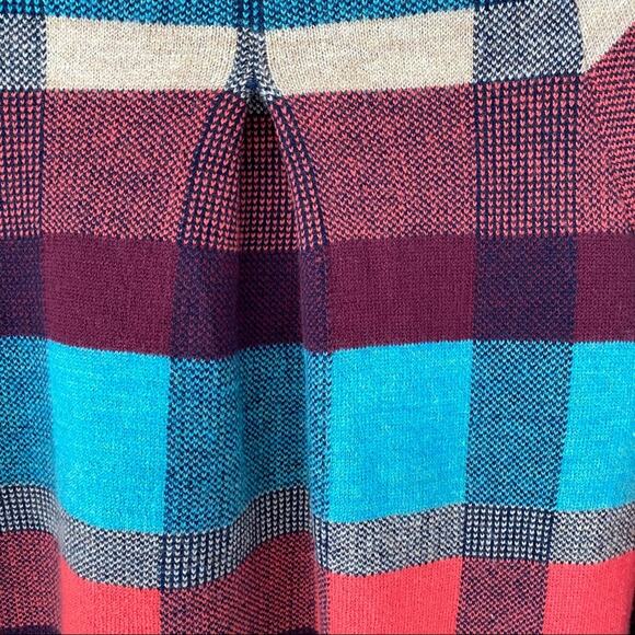 Anthropologie Monogram Plaid Zipper Sweater Small - Picture 9 of 10